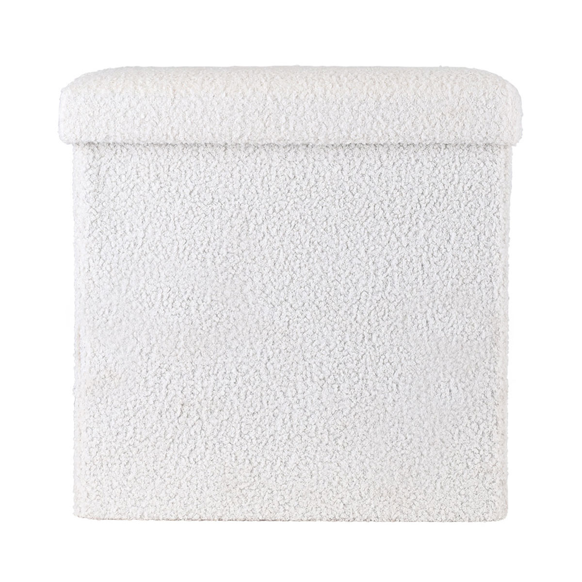 Σκαμπό Με Αποθηκευτικό Χώρο (38x38x38) Estia Cube Teddy White 03-35921