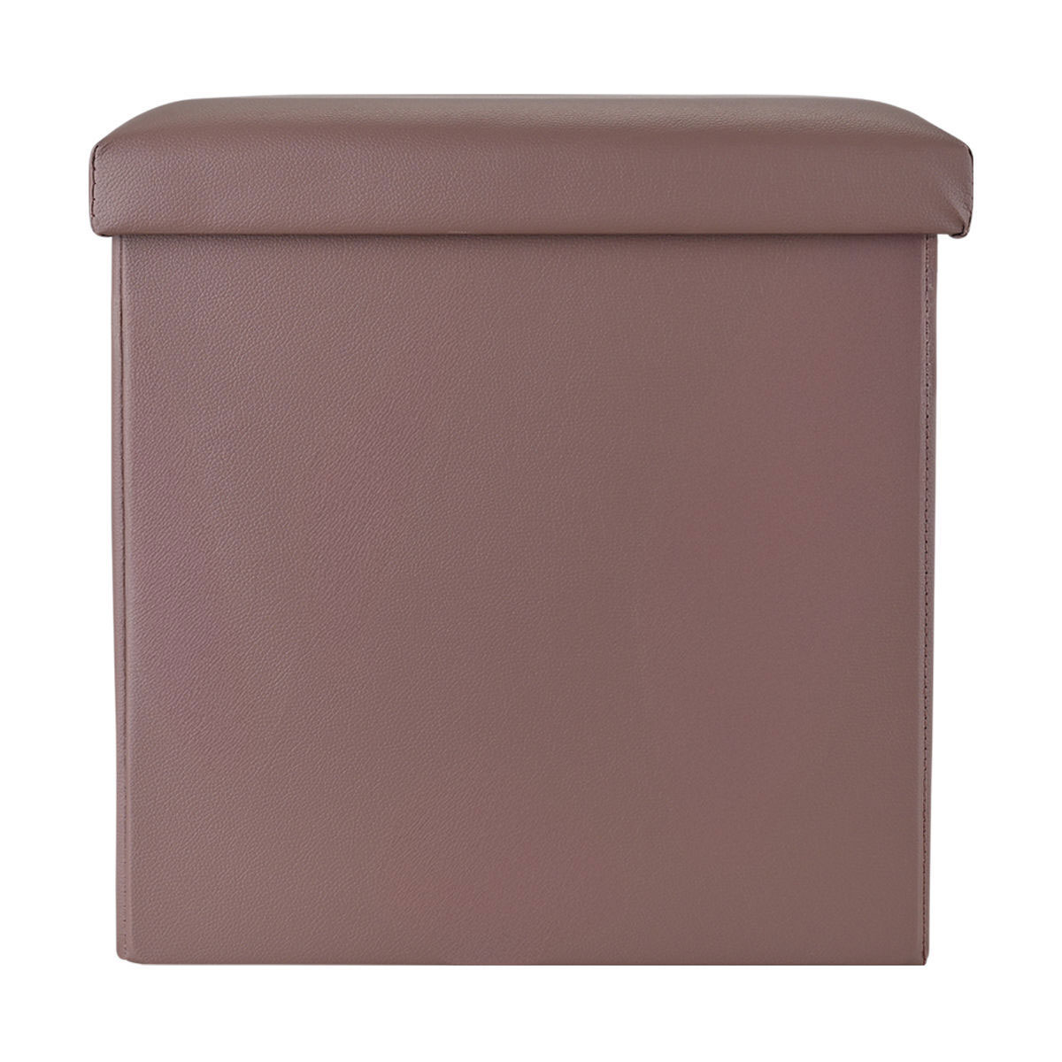 Σκαμπό Με Αποθηκευτικό Χώρο (38x38x38) Estia Cube Leather Brown 03-35914