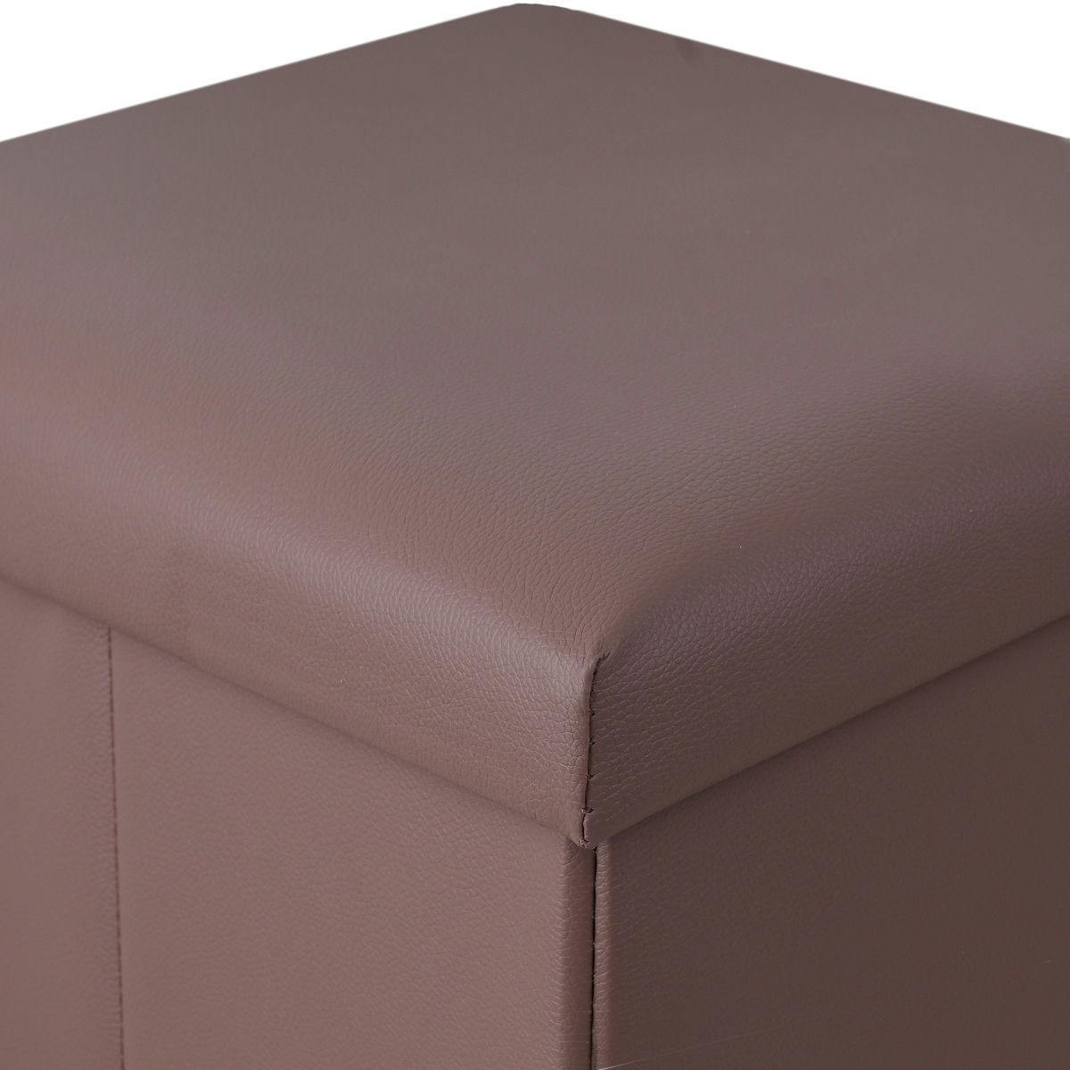 Σκαμπό με Αποθηκευτικό Χώρο (38X38X38) Estia Cube Leather Brown 03-35914 Έπιπλα Spitishop