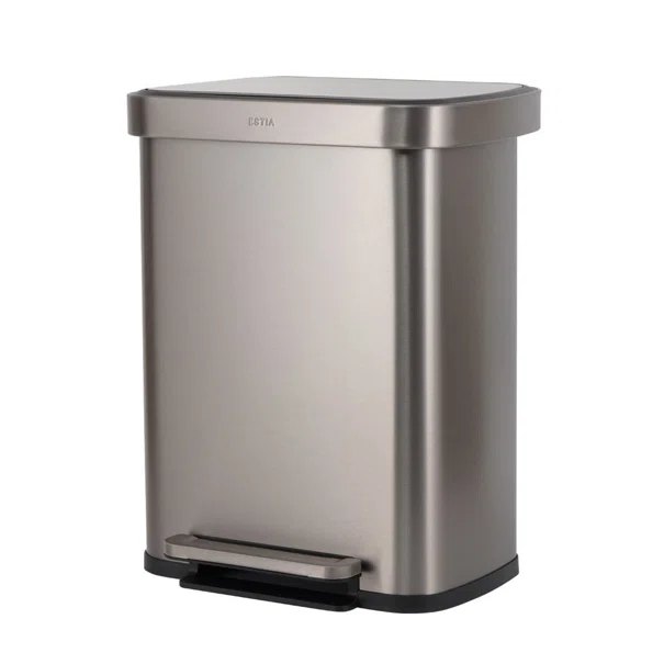 Κάδος Απορριμμάτων (37.5x45x57) Estia 50lt Flatop Inox 01-31954