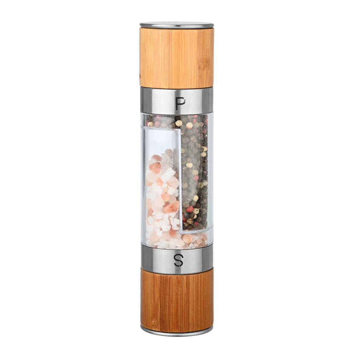 Μύλος Πιπεριού/Αλατιού Διπλός 22εκ. Estia Bamboo Essentials 01-20293