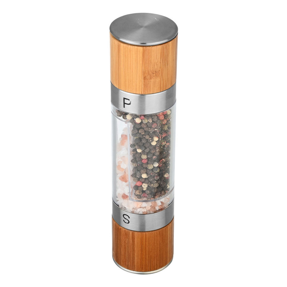 Μύλος Πιπεριού Αλατιού Διπλός 22Εκ Estia Bamboo Essentials 01-20293 Είδη Σερβιρίσματος Αλατοπίπερα - Λαδόξυδα Σετ Μύλοι Spitishop