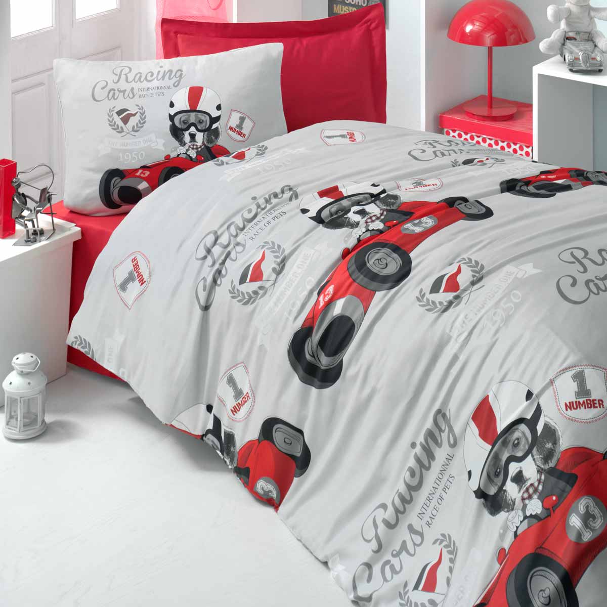 Σεντόνια Μονά (Σετ) Ravelia Kids Racing Cars