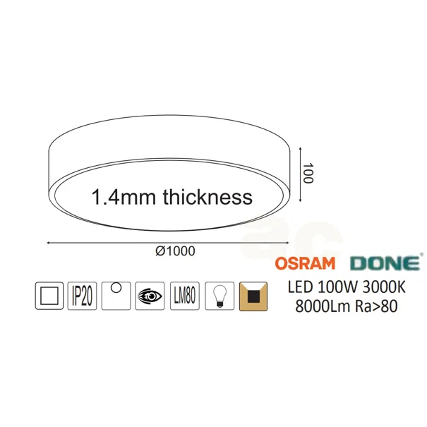 Φωτιστικό Πλαφονιέρα LED Aca Optimus V29LEDC100WH White
