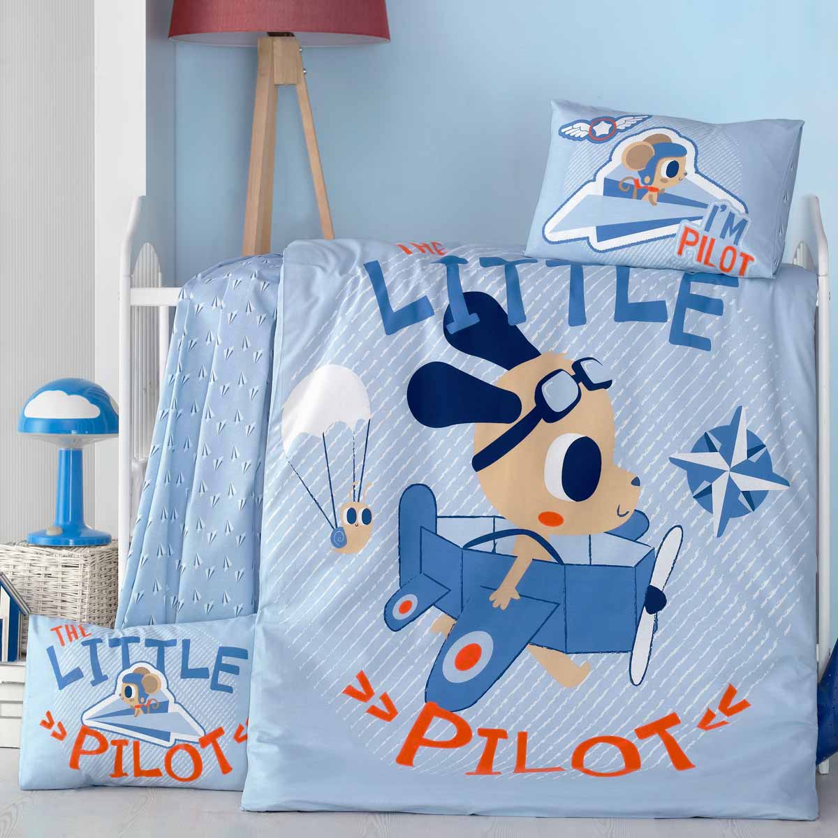 Σεντόνια Κούνιας (Σετ) Ravelia Baby Little Pilot