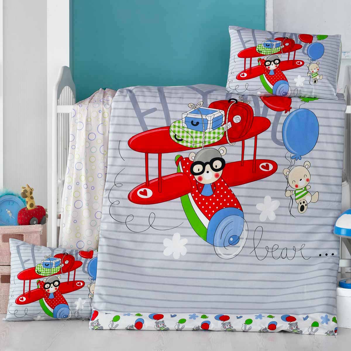 Σεντόνια Κούνιας (Σετ) Ravelia Baby Flying