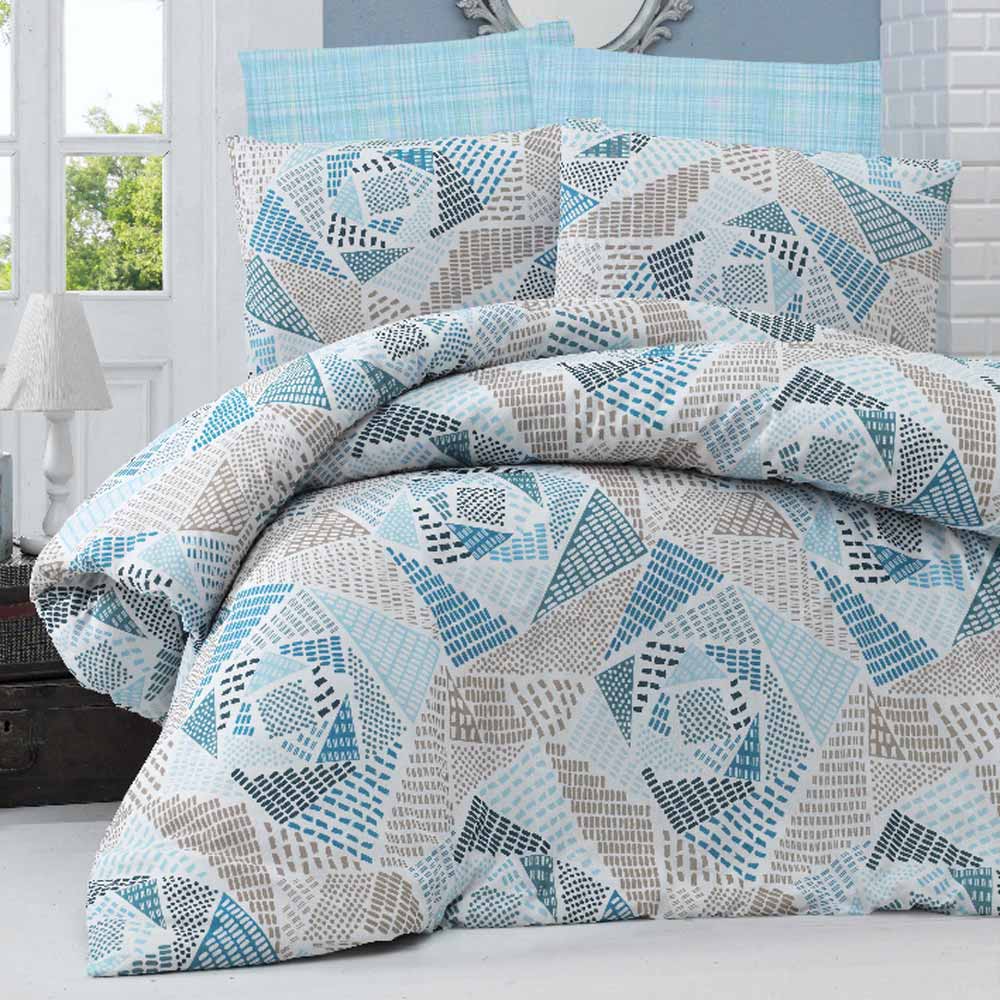 Σεντόνια Μονά (Σετ) Ravelia Polycotton Montana Blue