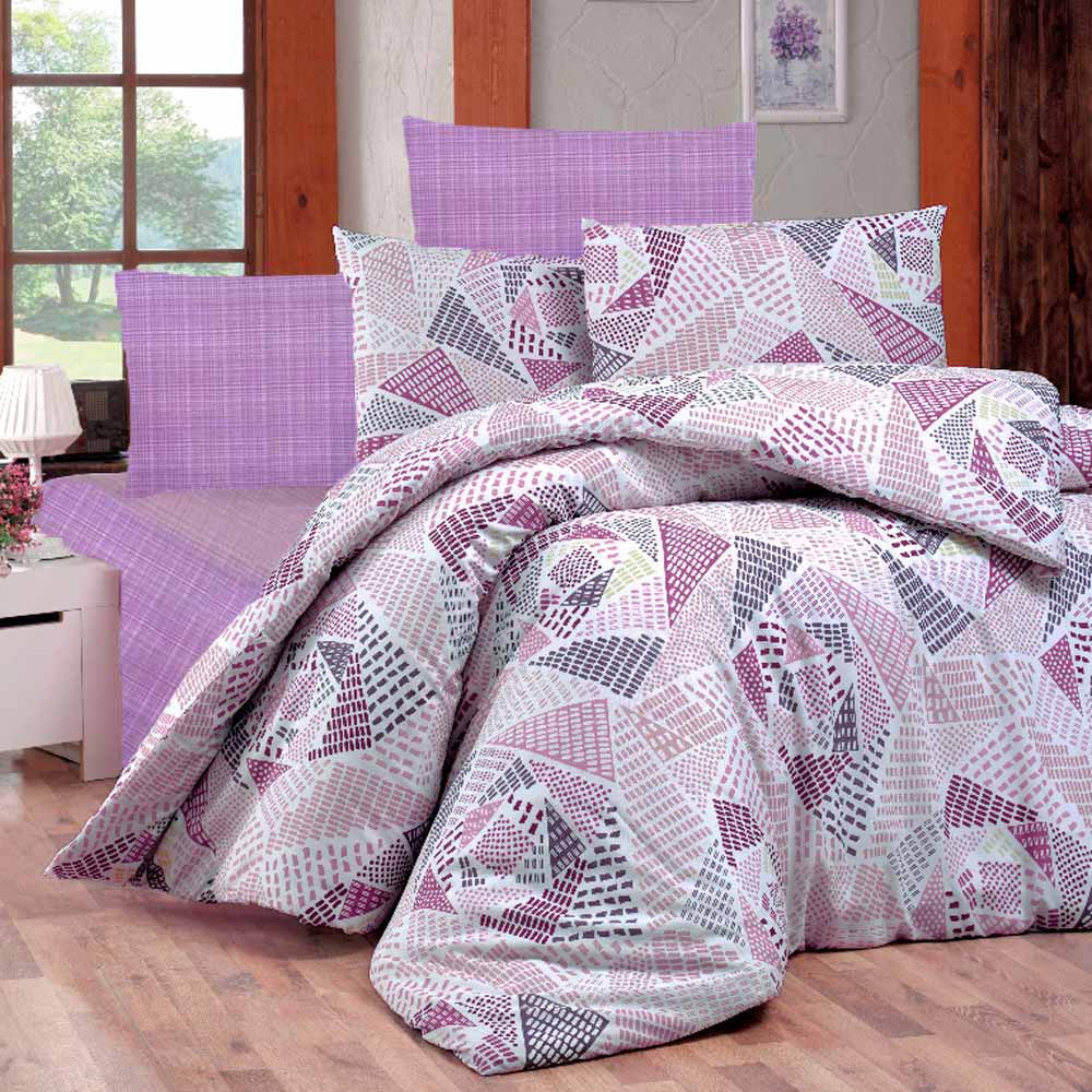 Παπλωματοθήκη Μονή (Σετ 160x240) Ravelia Polycotton Montana Lilac
