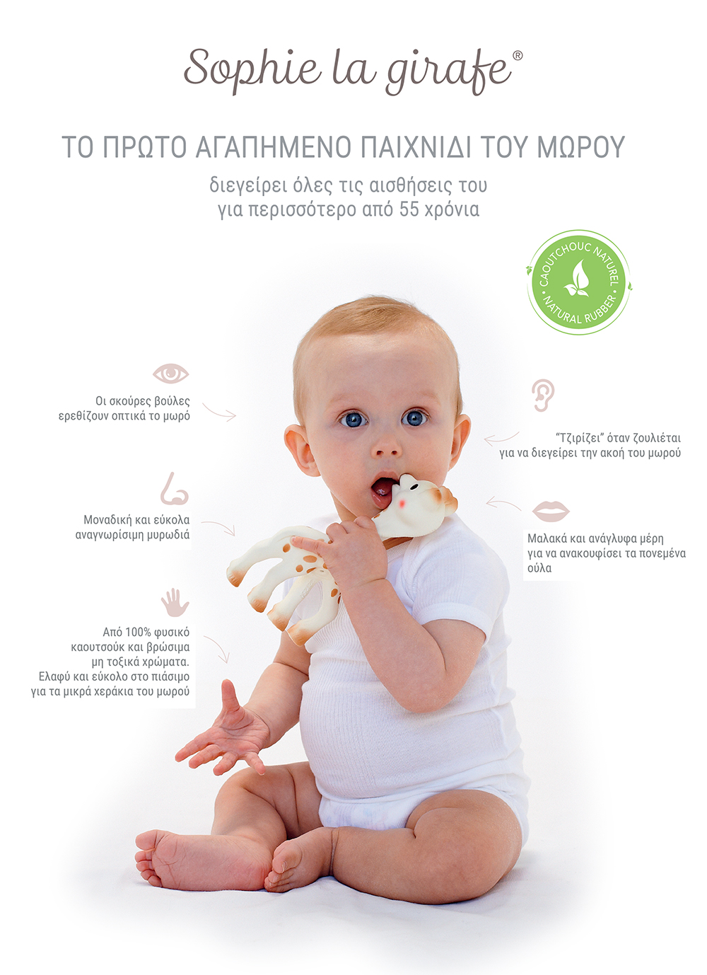 Μασητικό Παιχνίδι 17Εκ Sophie The Giraffe 616400 Βρεφικά Μασητικά για Μωρά - Οδοντοφυία Spitishop