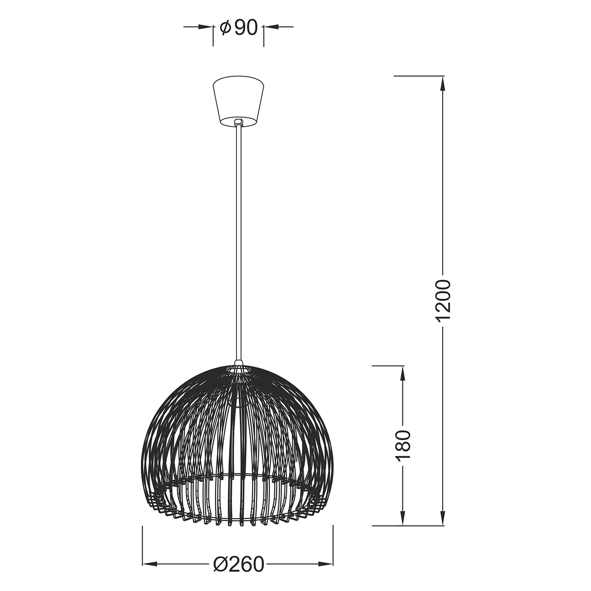Φωτιστικό Οροφής Μονόφωτο Aca Ellite V286531P28Rd Red Φωτιστικά Κρεμαστά Spitishop