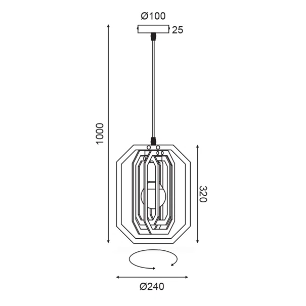 Φωτιστικό Οροφής Μονόφωτο Aca Triton ZM391P24WLL Camel