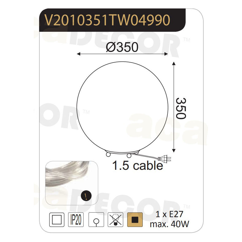 Φωτιστικό Δαπέδου Aca Luna V2010351Tw White Φωτιστικά Spitishop