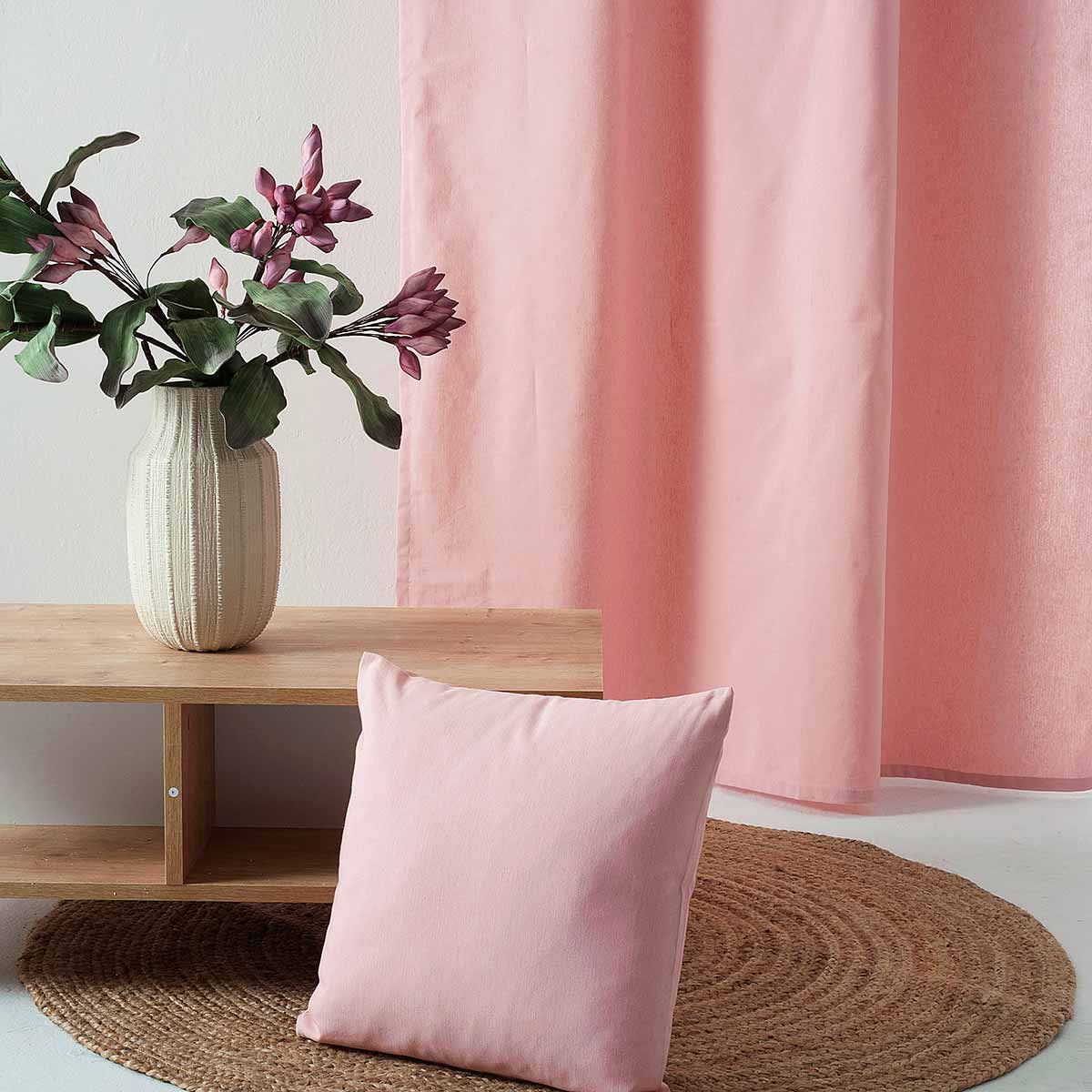 Κουρτίνα (140x270) Με Τρέσα Ravelia Loneta Fiume 302 Pink