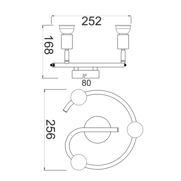 Σποτ Τρίφωτο Aca Trinity MC634SL3G Silver