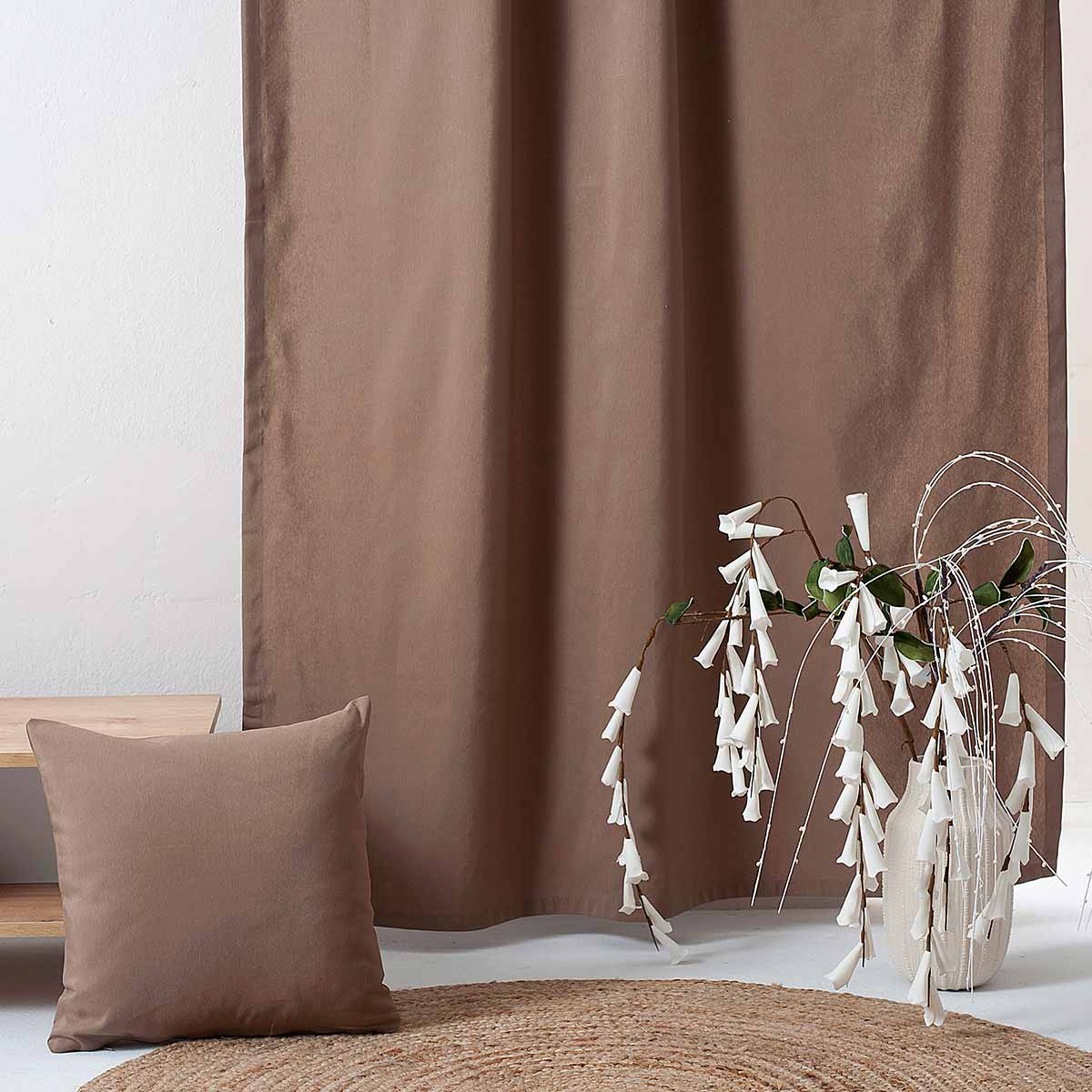 Διακοσμητική Μαξιλαροθήκη (45x45) Ravelia Loneta Fiume 105 Choco