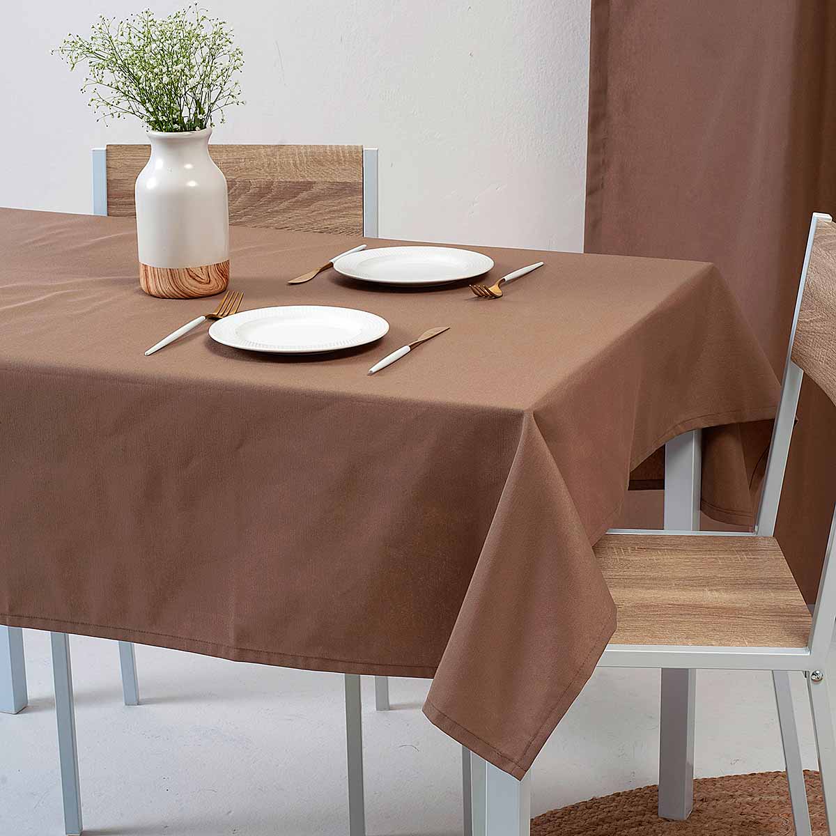 Τραπεζομάντηλο (135x180) Ravelia Loneta Fiume 105 Choco