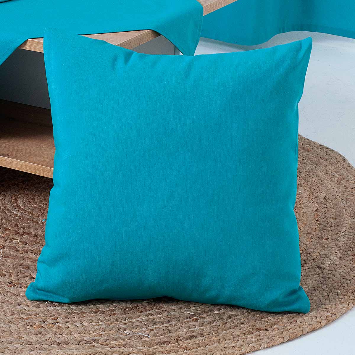 Διακοσμητική Μαξιλαροθήκη (45x45) Ravelia Loneta Fiume 606 Petrol