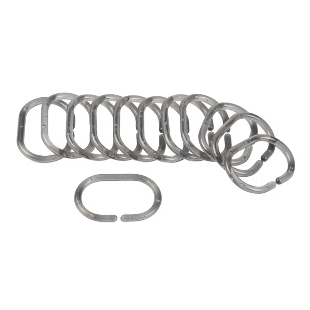 Κρίκοι Κουρτίνας Μπάνιου 12τμχ L-C Anthracite 6CRD006GR