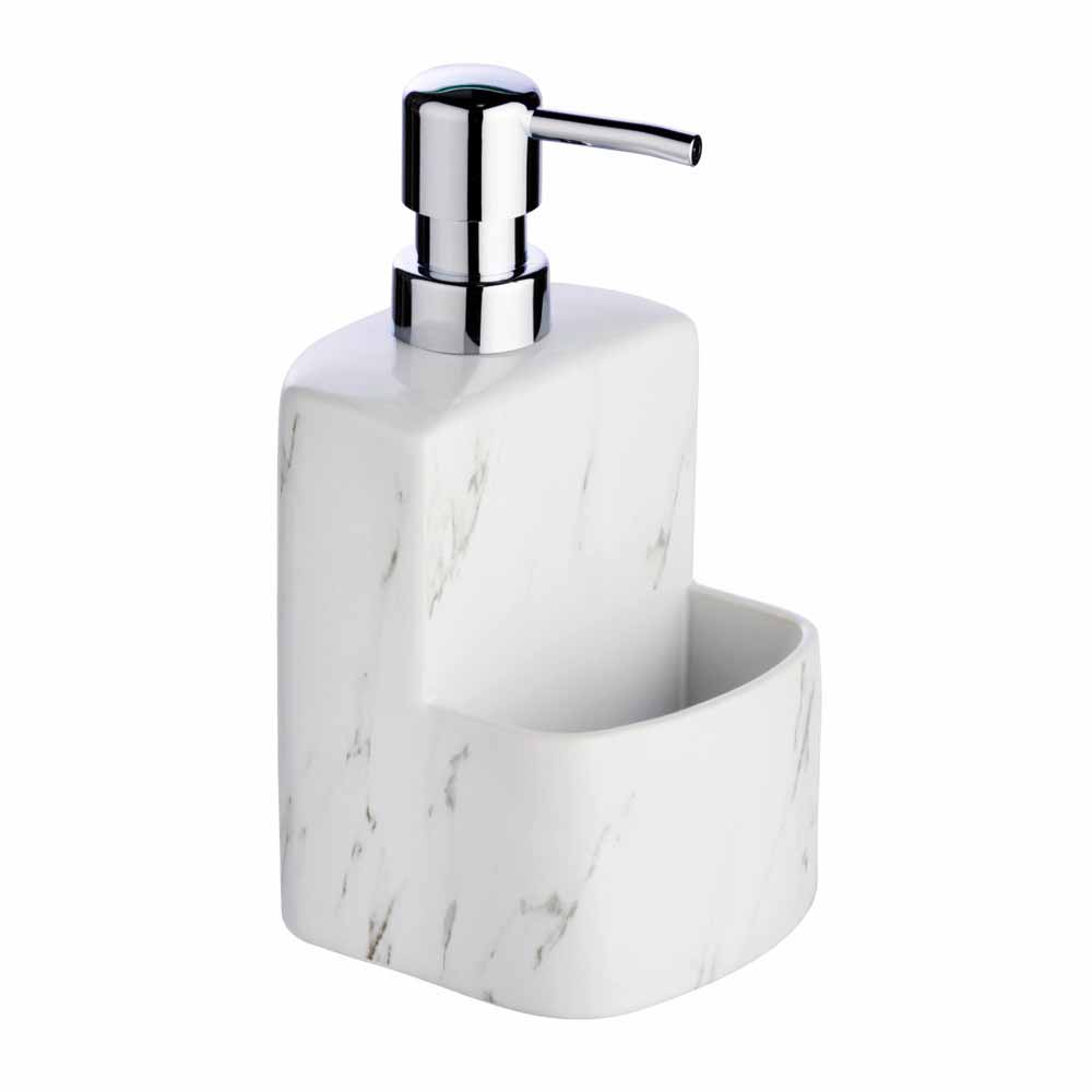 Δοχείο Υγρού Πιάτων + Θήκη Για Σφουγγάρι Wenko Festival Marble 54665100