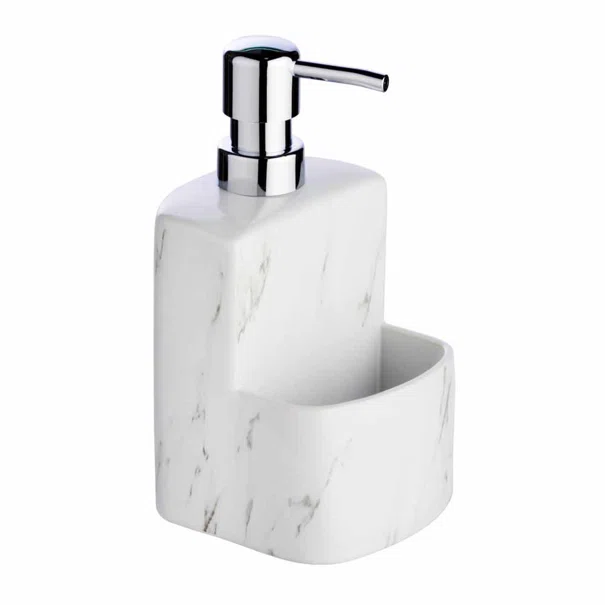 Δοχείο Υγρού Πιάτων + Θήκη Για Σφουγγάρι Wenko Festival Marble 54665100