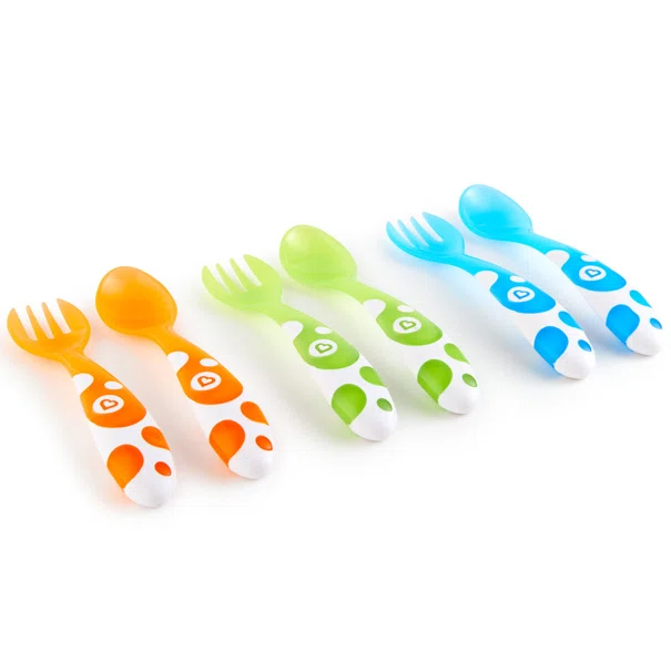 Κουτάλια + Πιρούνια (Σετ 6 τμχ) Munchkin Multicolored