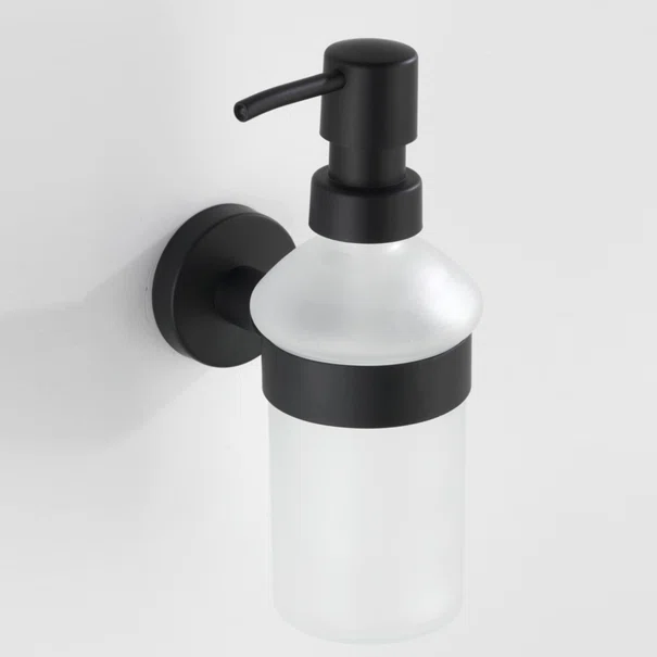 Dispenser Μπάνιου Τοίχου 200ml Wenko Bosio Black Matt 24235100