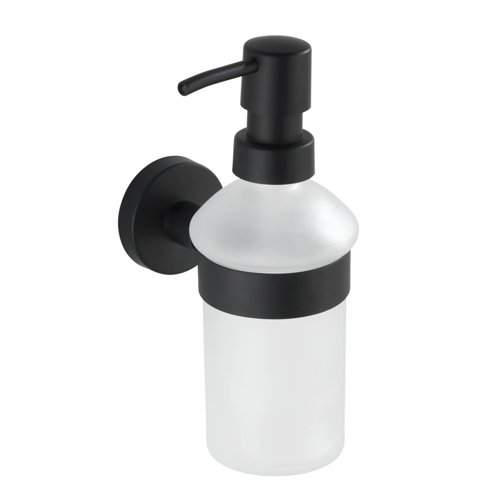 Dispenser Μπάνιου Τοίχου 200Ml Wenko Bosio Black Matt 24235100 Μπάνιο Αξεσουάρ Spitishop
