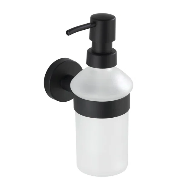 Dispenser Μπάνιου Τοίχου 200ml Wenko Bosio Black Matt 24235100