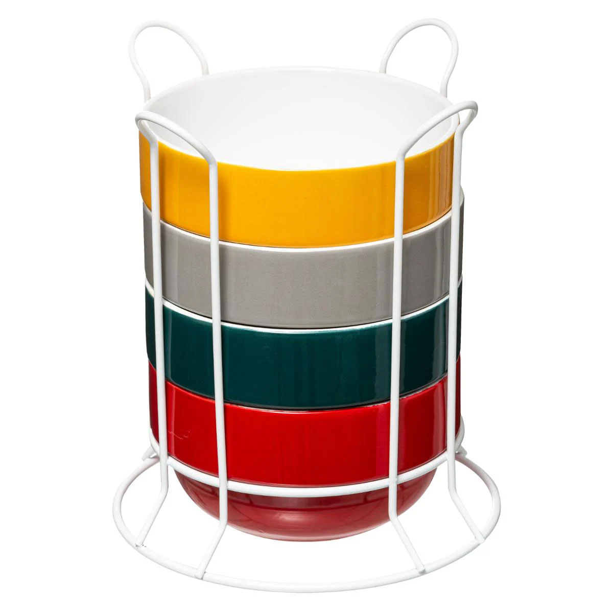 Μπολ Σε Σταντ (Σετ 4τμχ) S-D Bowl On Rack 140609
