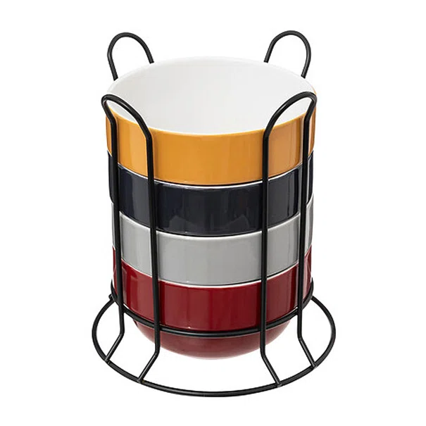 Μπολ Σε Σταντ (Σετ 4τμχ) S-D Bowl On Rack 140609