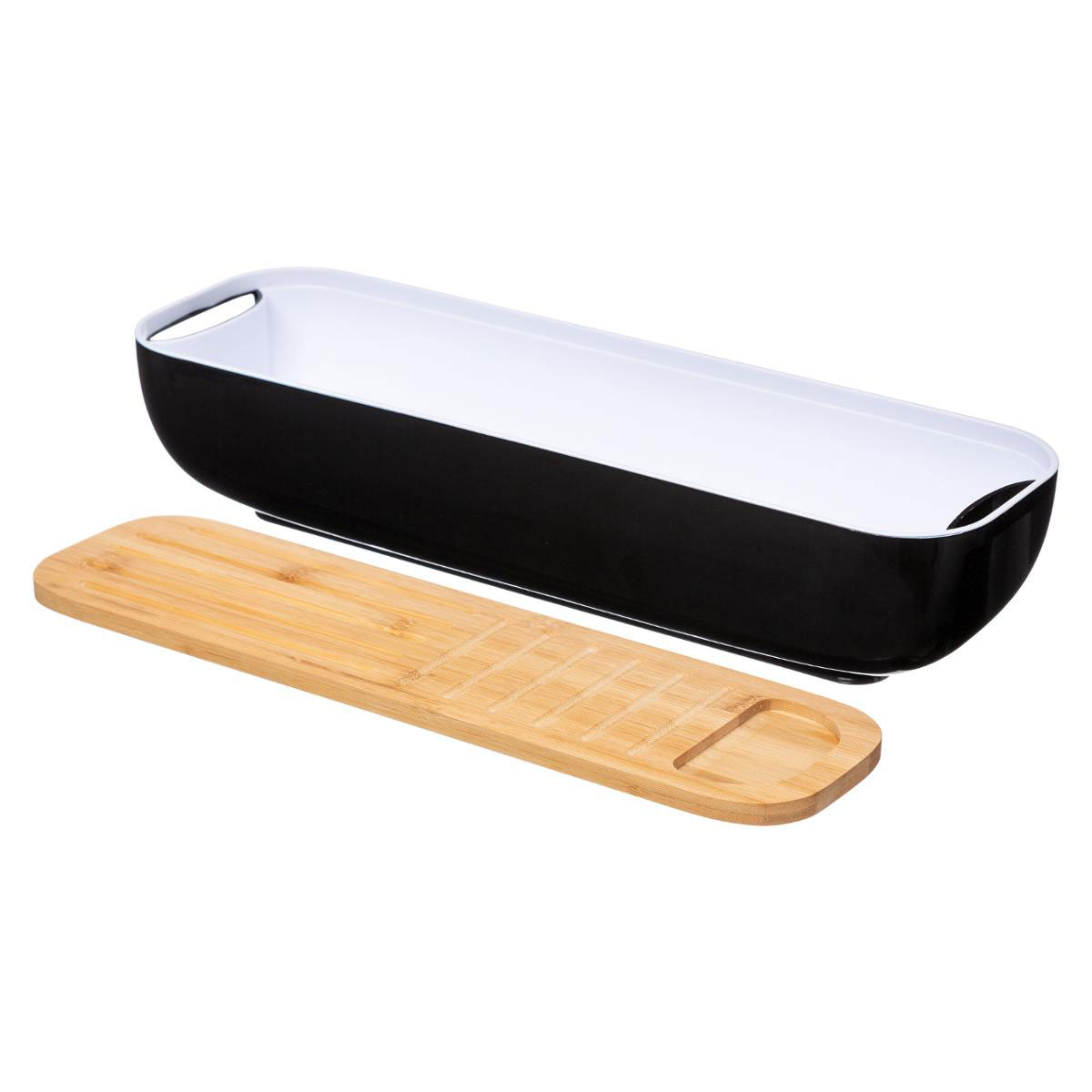Ψωμιέρα & Μαχαίρι F-V Bread Board Black 167755