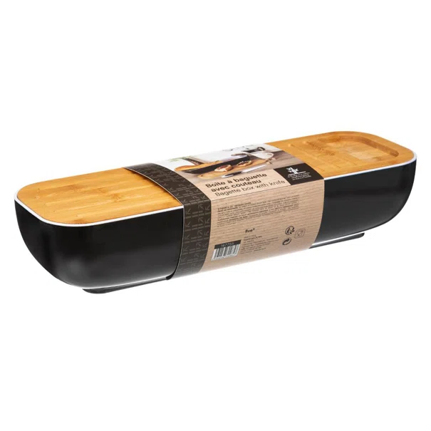Ψωμιέρα & Μαχαίρι F-V Bread Board Black 167755