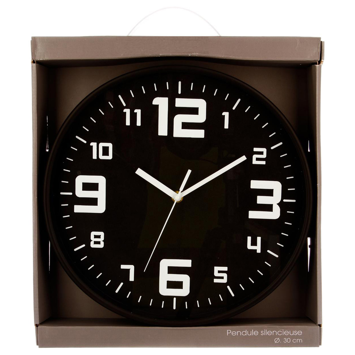 Ρολόι Τοίχου (Φ30) Αθόρυβο A-S Black 114555G Διακόσμηση Ρολόγια & Επιτραπέζια Spitishop