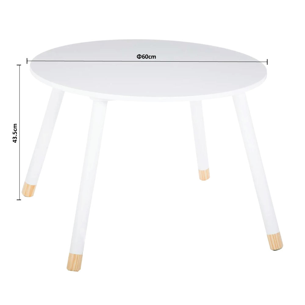 Παιδικό Τραπεζάκι (Φ60X43 5) A-S Sweet White 127152B Παιδικά Βρεφικά & Έπιπλα Τραπεζάκια - Γραφεία Spitishop