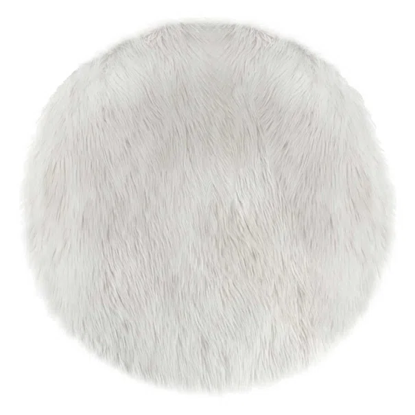 Στρογγυλό Πατάκι Γούνινο (Φ90) A-S Fur White 158519