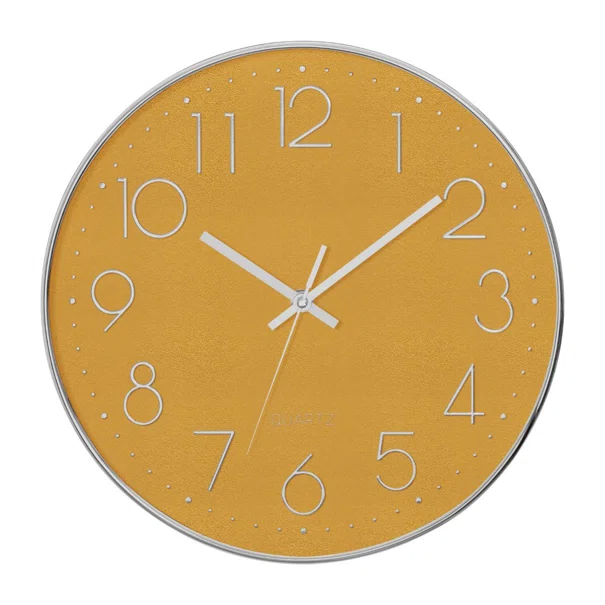 Ρολόι Τοίχου (Φ30) Αθόρυβο A-S Yellow 167038B