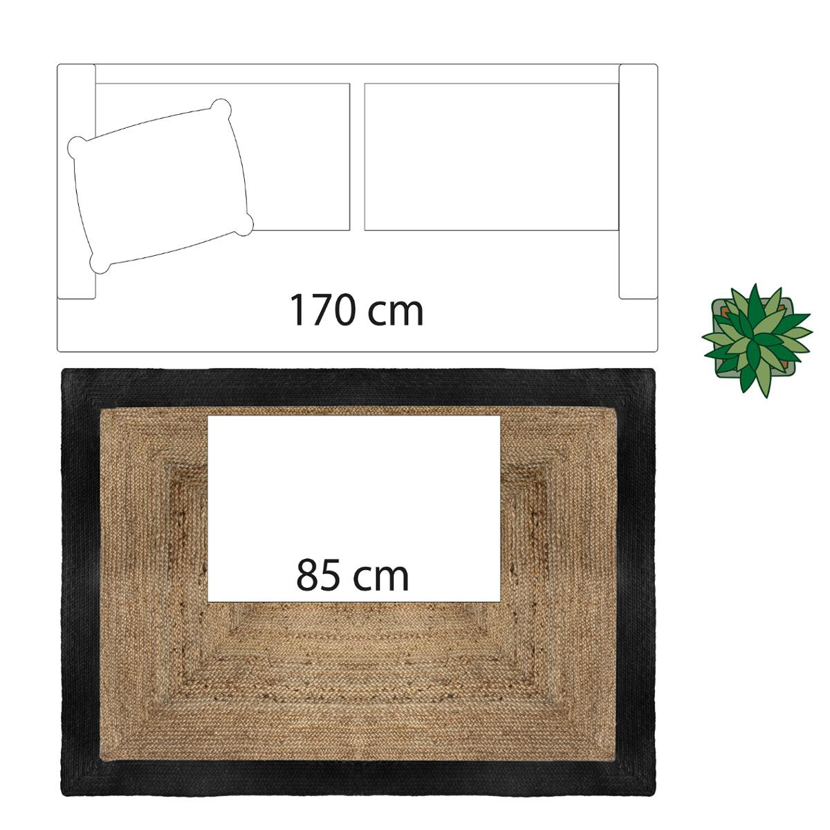 Χαλί Καλοκαιρινό (120X170) A-S Black Border 168857J Άμεσα Διαθέσιμα Χαλιά Spitishop