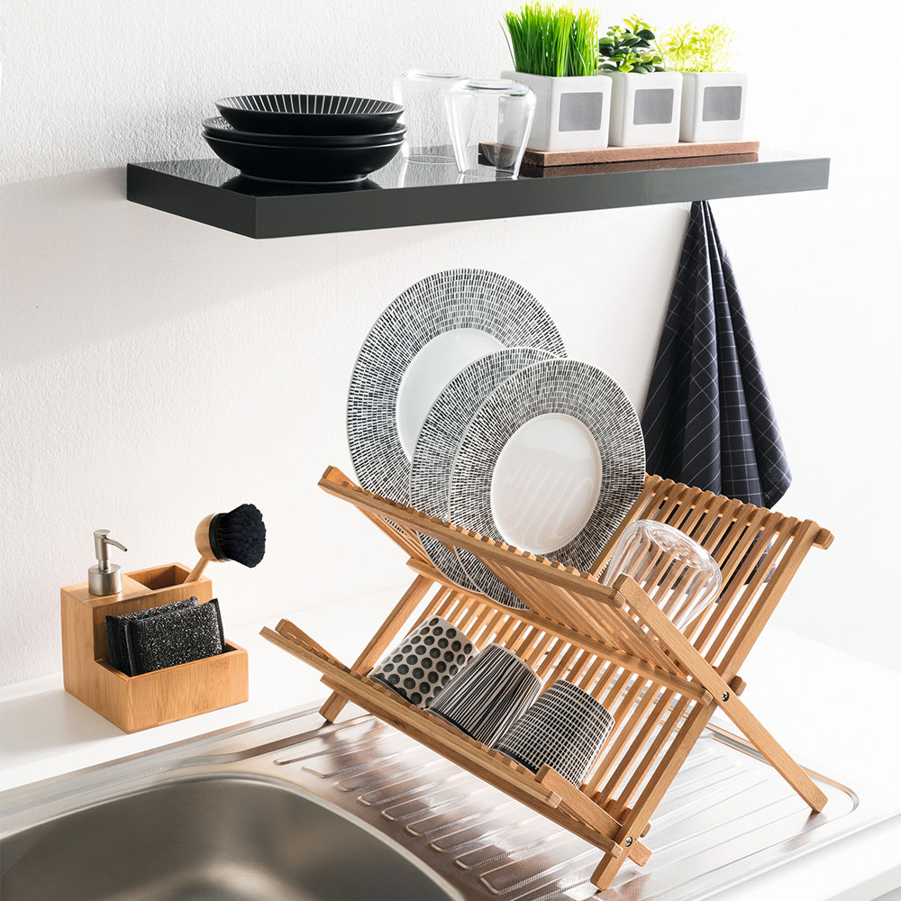 Στραγγιστήρι Πιάτων Διώροφο (42X33 5X25 5) F-V Bamboo 120056 Οργάνωση & Αποθήκευση Κουζίνας Νεροχύτη Πιατοθήκες - Κουταλοθήκες Spitishop