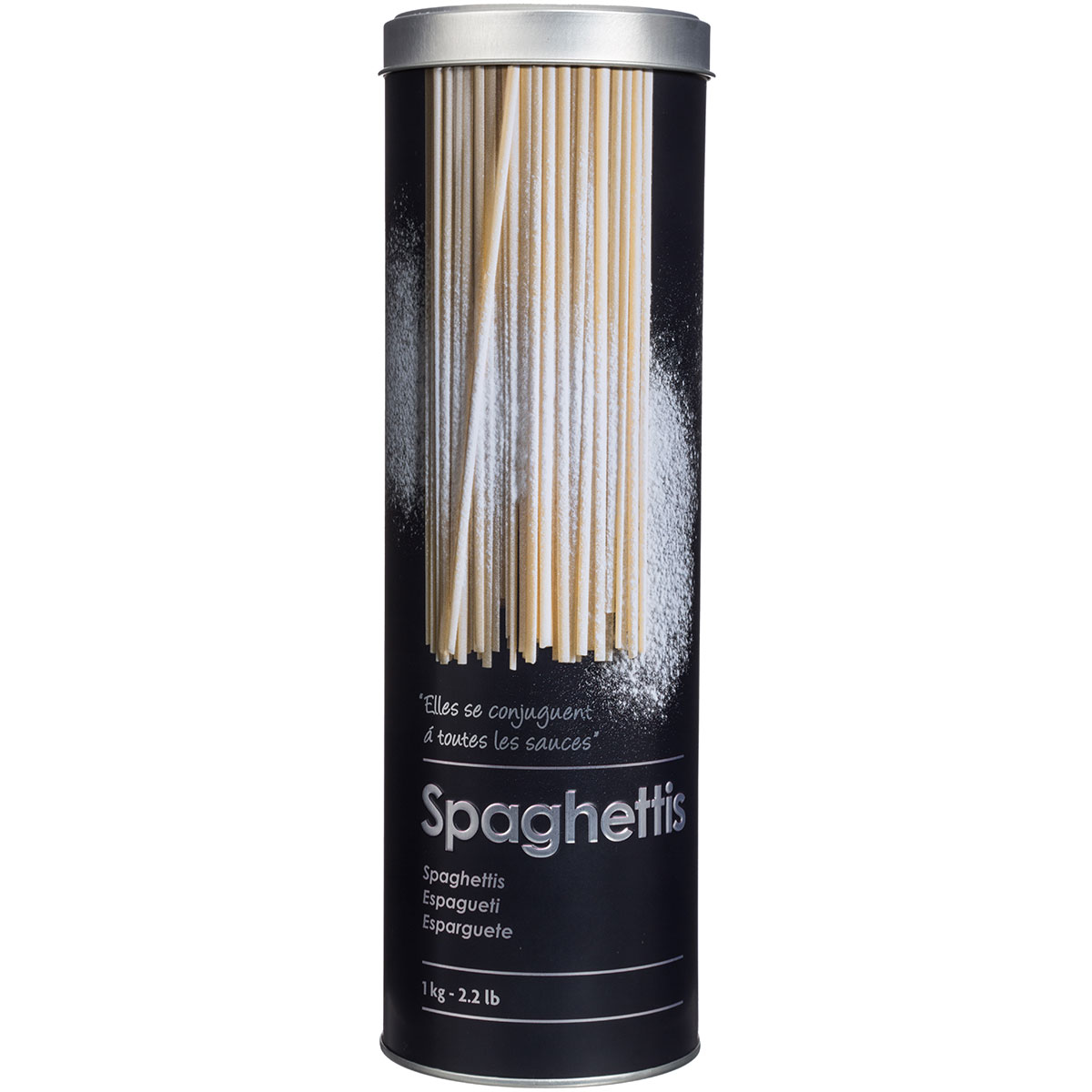 Δοχείο Για Σπαγγέτι 1kg (Φ8.5x27) F-V Embossed Black 136304