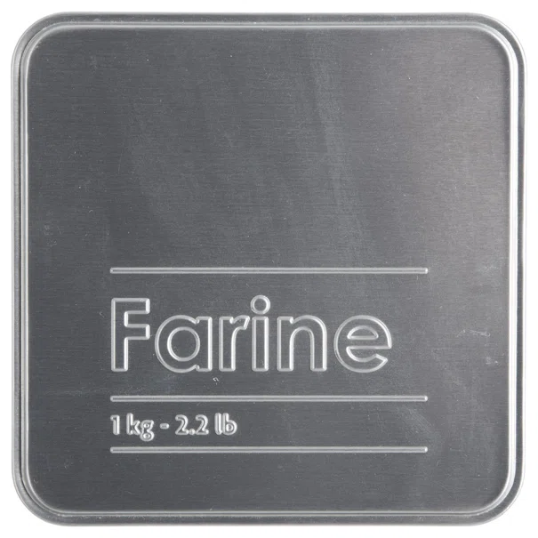 Δοχείο Για Αλεύρι 1kg (Φ10.7x18.4) F-V Embossed Black 136308