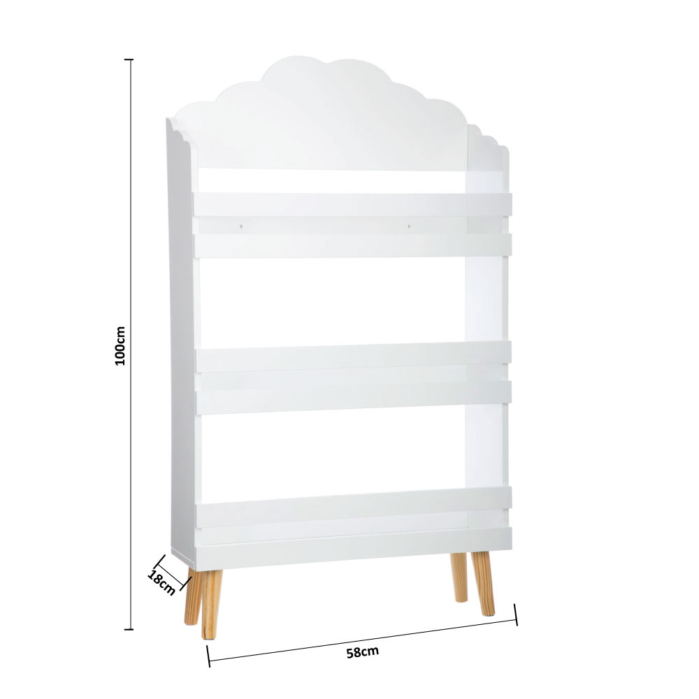 Παιδική Βιβλιοθήκη (58X18X100) A-S Cloud White 127154A Παιδικά Βρεφικά & Έπιπλα Παιδικές Βιβλιοθήκες Spitishop