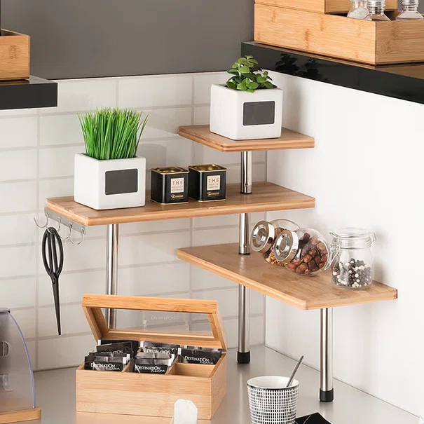 Γωνιακή Ραφιέρα Οργάνωσης Κουζίνας F-V Kitchen Shelf 111123
