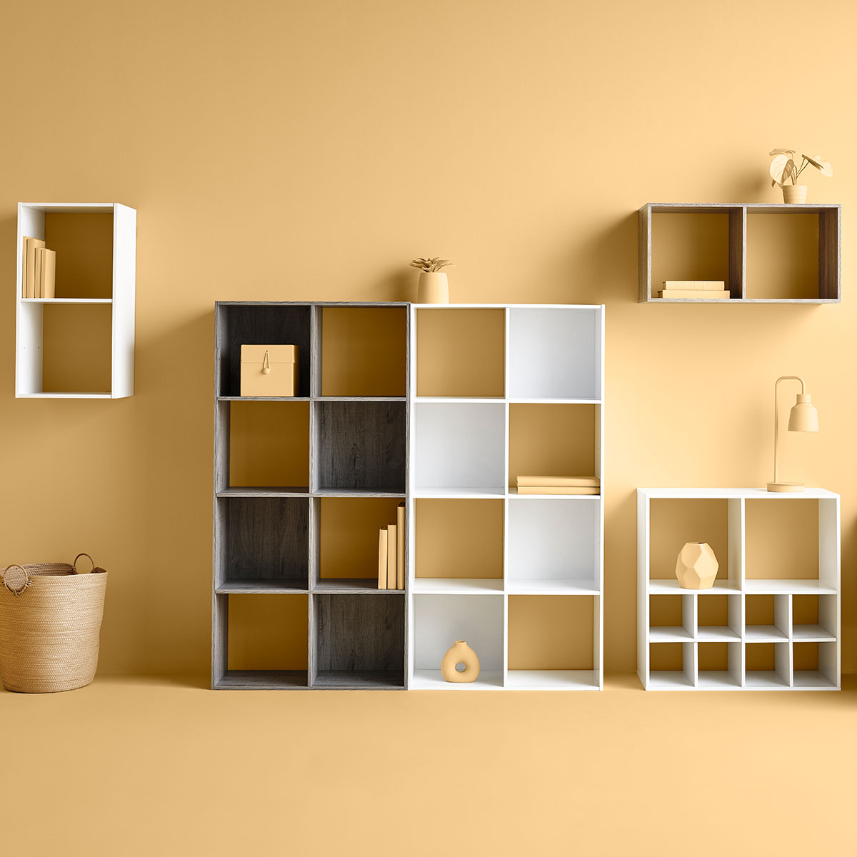 Βιβλιοθήκη Δαπέδου 4 Θέσεων (67 5X32X67 5) F-V Box Mix White 138908C Έπιπλα Βιβλιοθήκες - Ραφιέρες Λευκές Spitishop