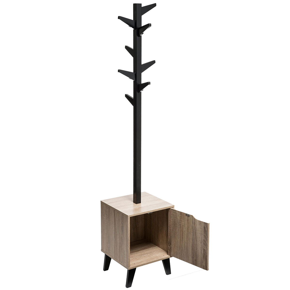 Καλόγερος Ρούχων με Ντουλάπι (34 5X32X168 5) F-V Wood Nat 173676 Έπιπλα Εισόδου Καλόγεροι Spitishop