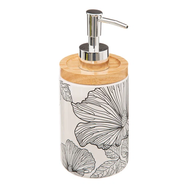 Dispenser Μπάνιου 400ml (8.1x7.5x18) F-V Black Flora 174698A