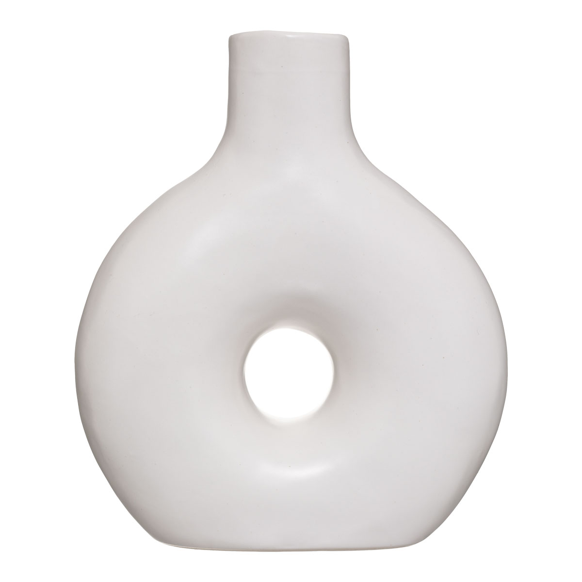 Διακοσμητικό Βάζο (17X21) A-S Circle White 185411 Διακόσμηση Διακοσμητικά Βάζα & Μπουκάλια Κεραμικά Spitishop