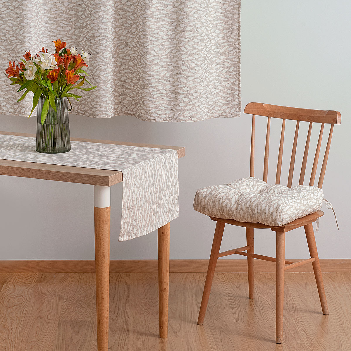 Μαξιλάρι Καρέκλας (40x40x7) Ravelia Maloua Beige