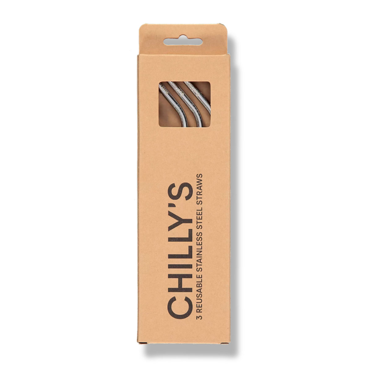 Καλαμάκια Μεταλλικά + Βουρτσάκι (Σετ 4τμχ) Chilly's Reusable Stainless Steel Straws