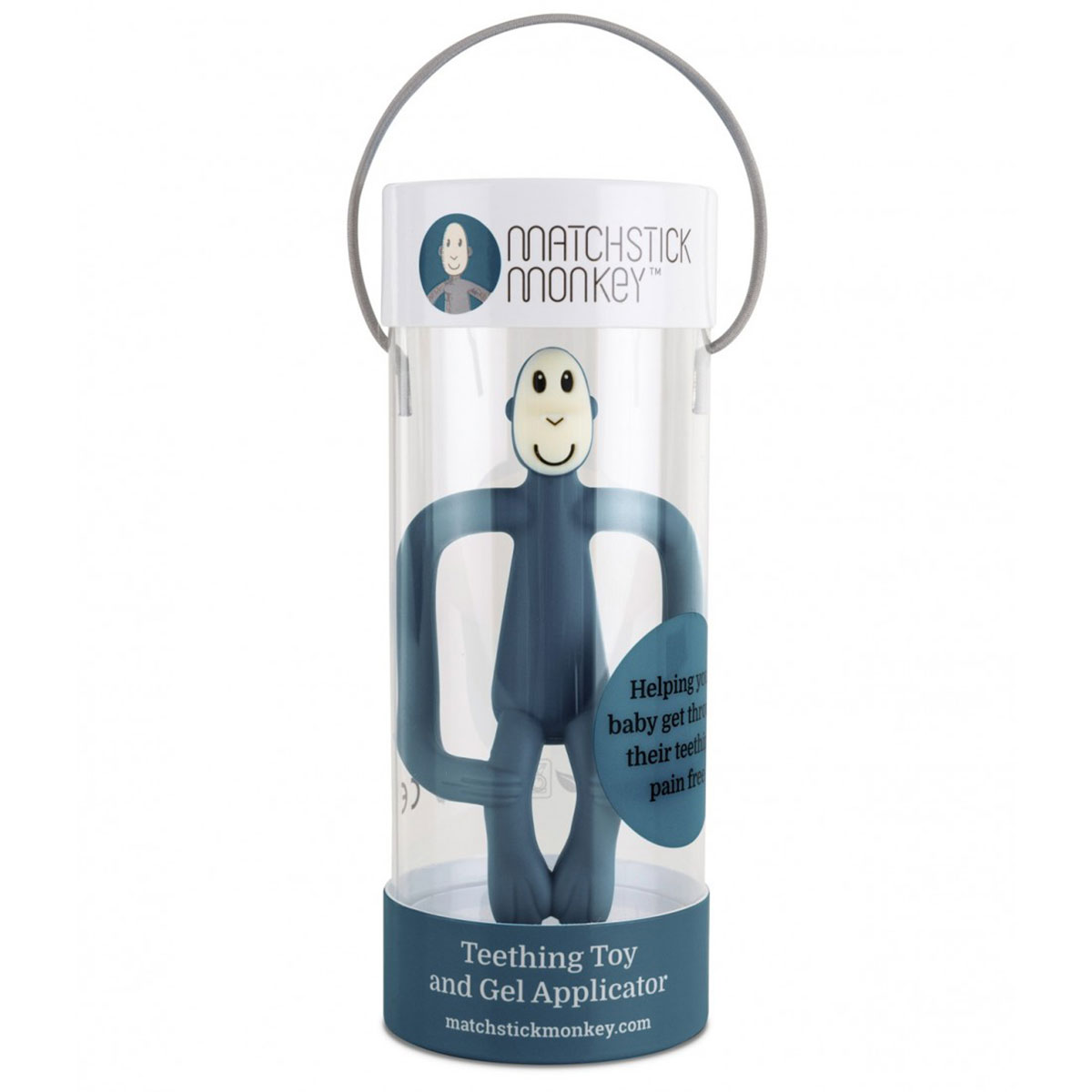 Μασητικό Matchstick Monkey Teething Toy Airforce Blue Βρεφικά Μασητικά για Μωρά - Οδοντοφυία Spitishop