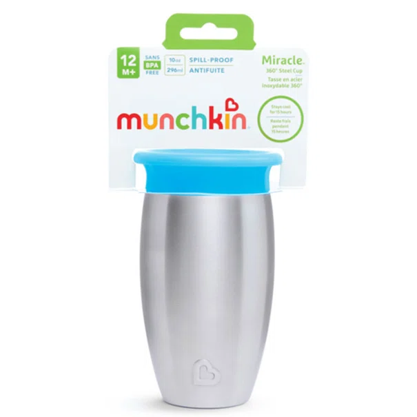 Ποτήρι Εκπαιδευτικό 296ml Munchkin Miracle Stainless Steel Cup Blue